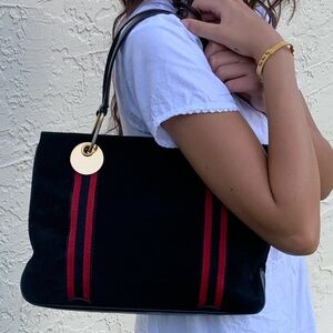 (40) GUCCI 70s Suede Tote